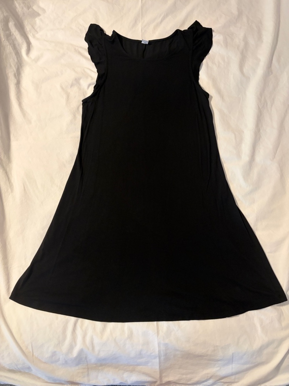 Old Navy Black Mini Dress with Ruffle Sleeves